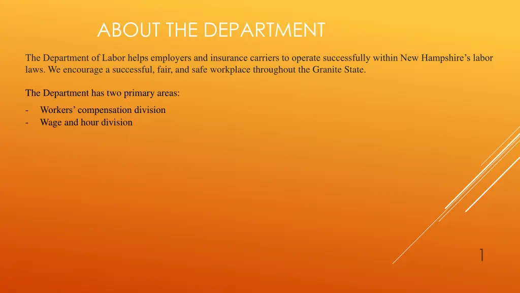 about the department