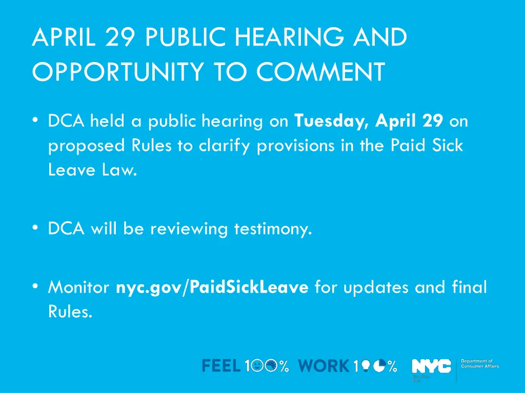 april 29 public hearing and opportunity to comment