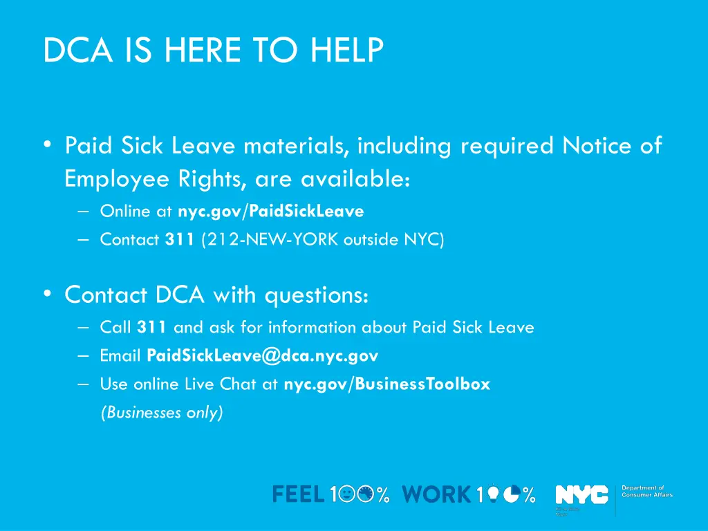 dca is here to help