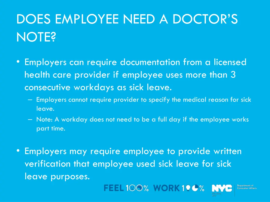 does employee need a doctor s note