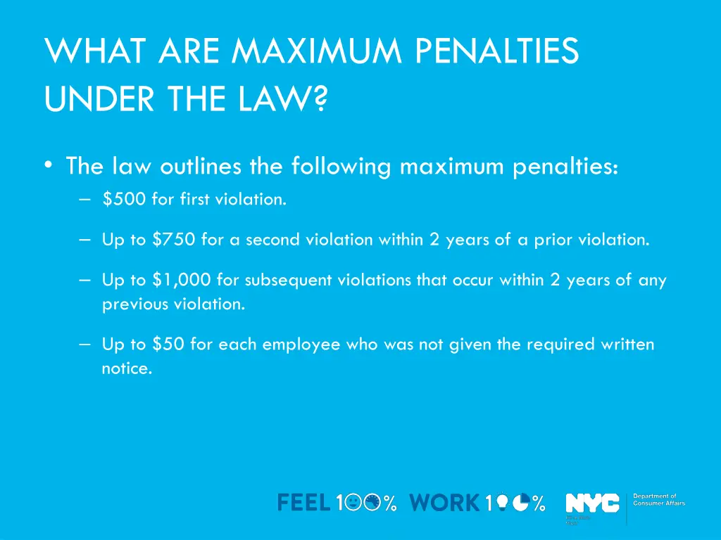 what are maximum penalties under the law