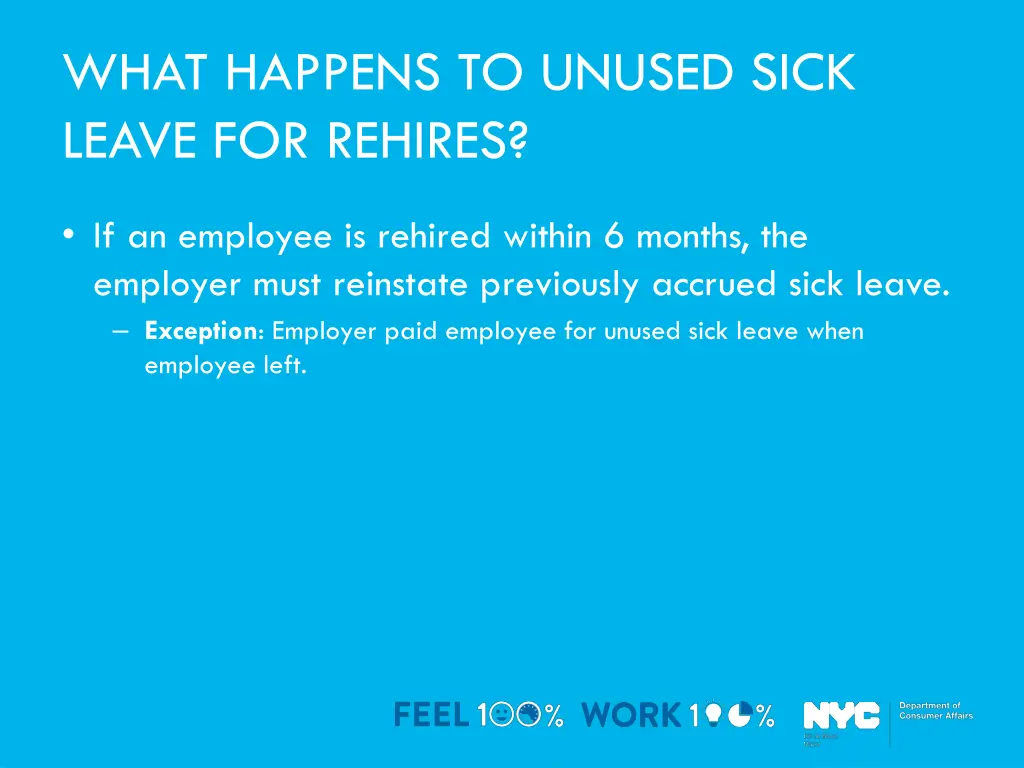 what happens to unused sick leave for rehires
