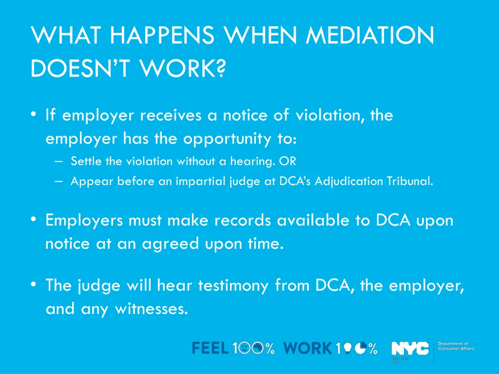 what happens when mediation doesn t work