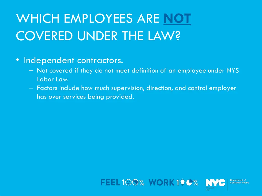 which employees are not covered under the law 3