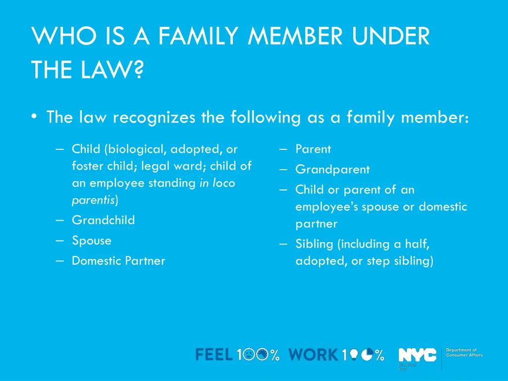who is a family member under the law