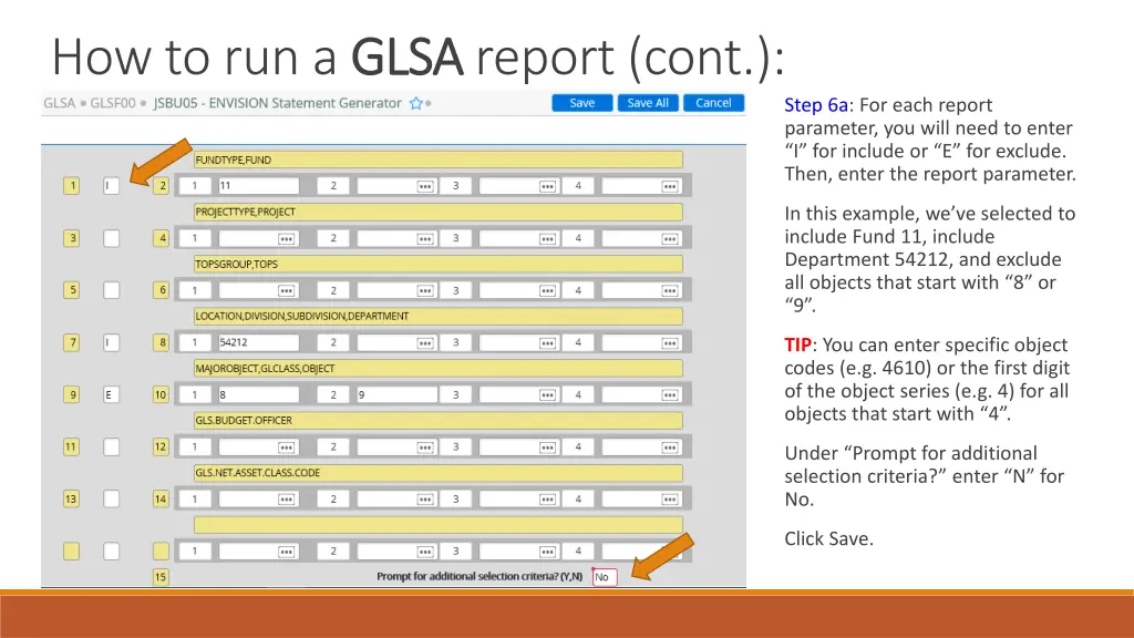 how to run a glsa 5