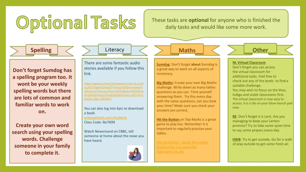 optional tasks