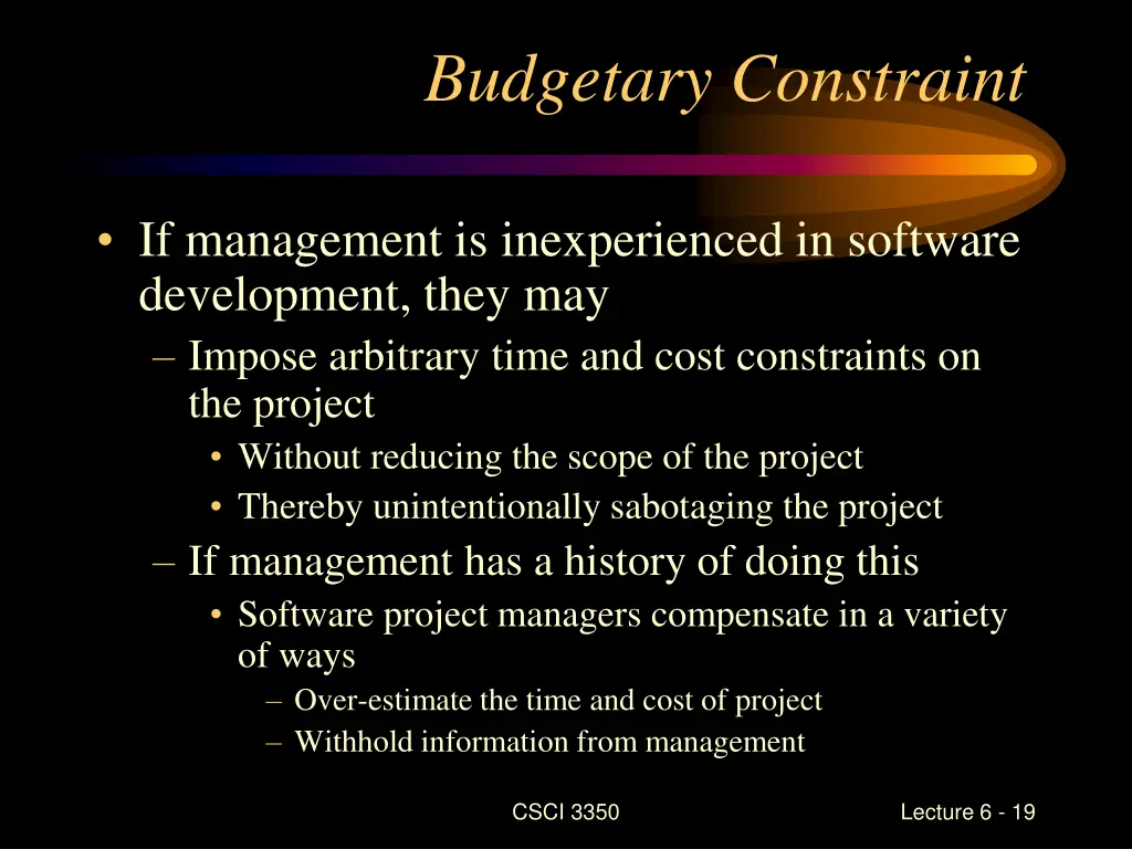 budgetary constraint