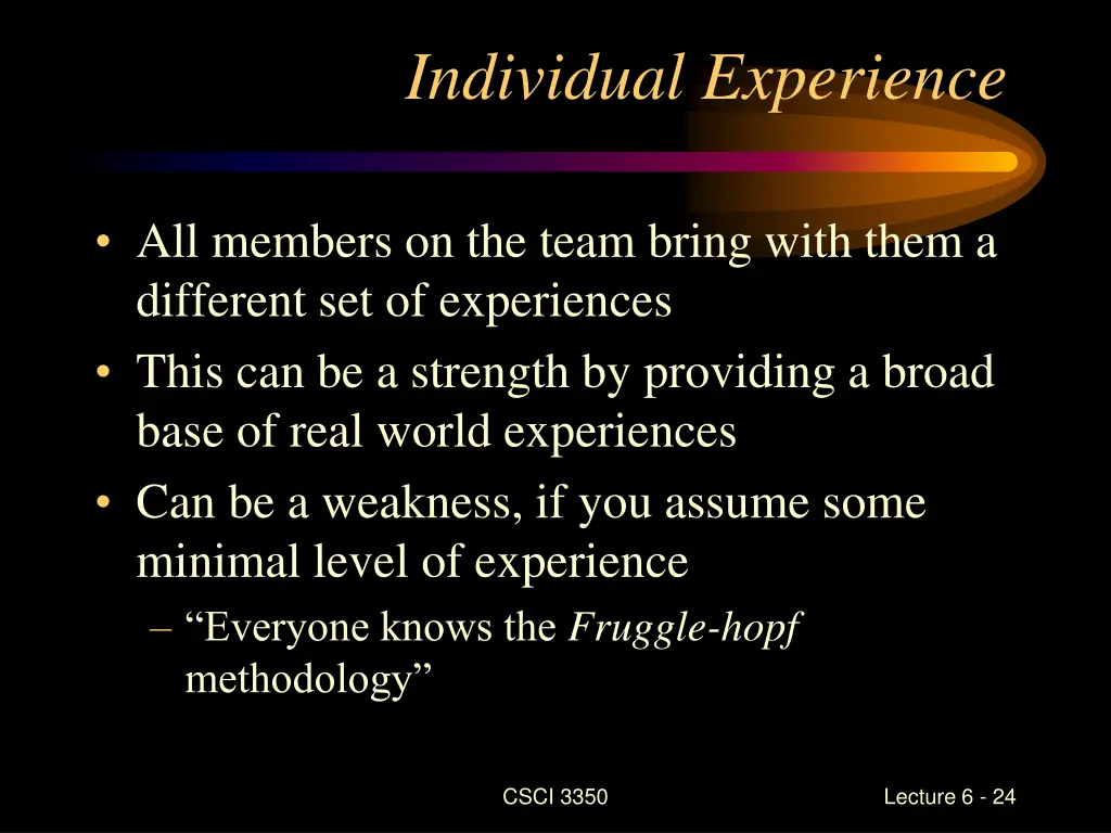 individual experience