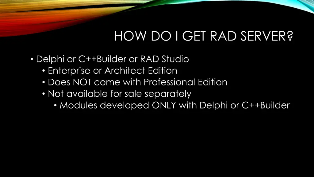 how do i get rad server