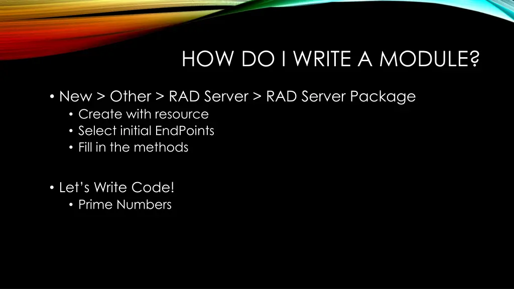 how do i write a module