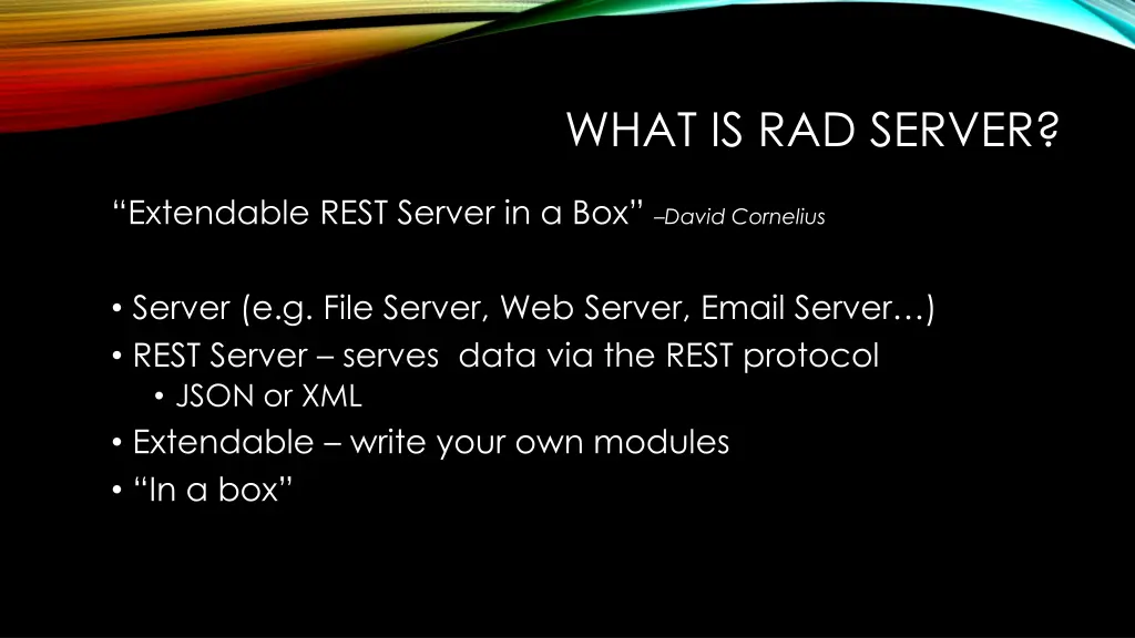 what is rad server