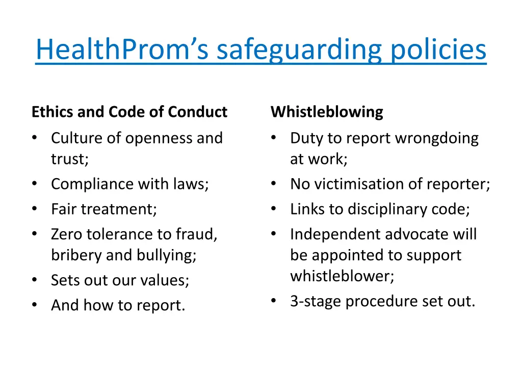 healthprom s safeguarding policies 1