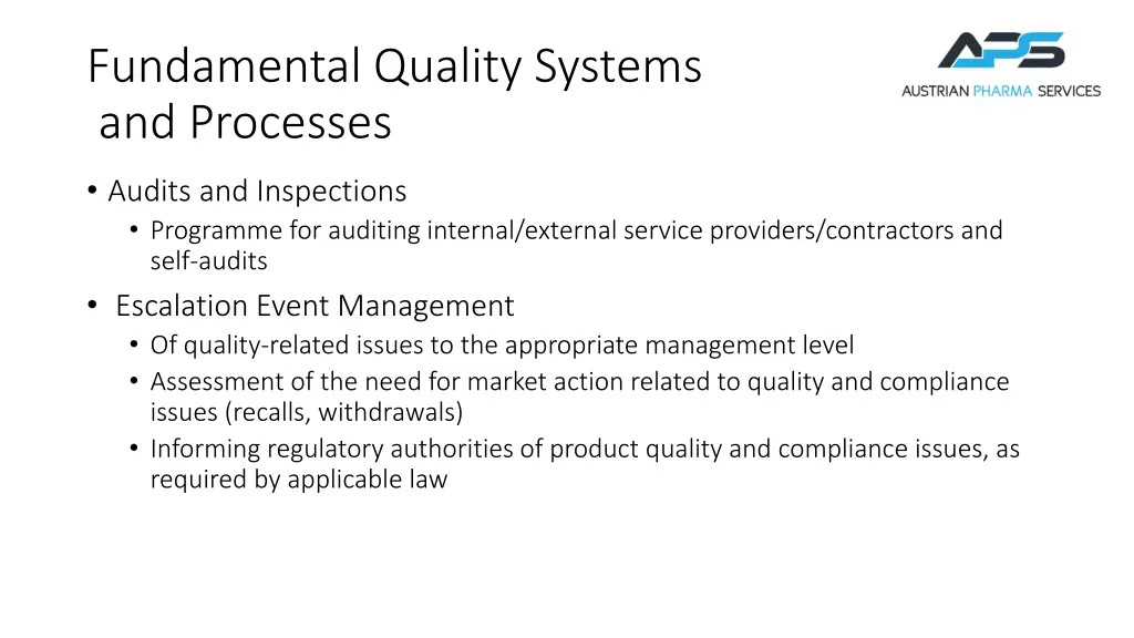 fundamental quality systems and processes 2