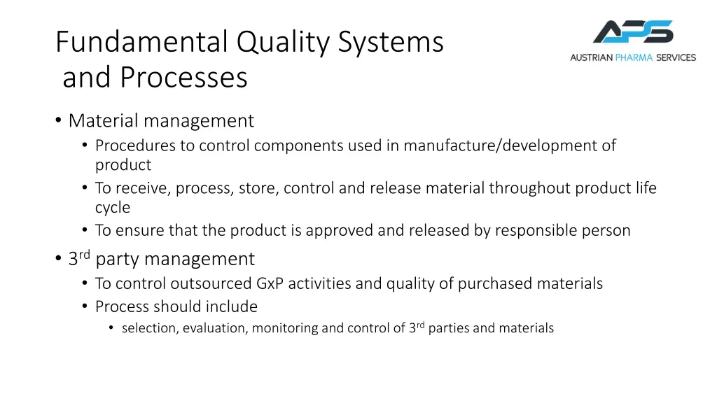 fundamental quality systems and processes 3