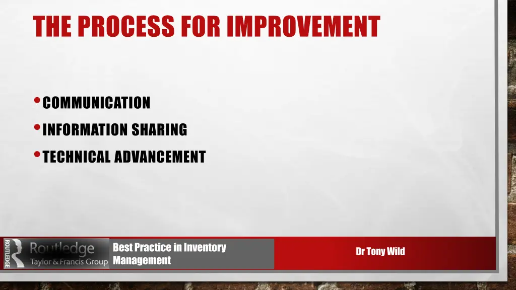 the process for improvement