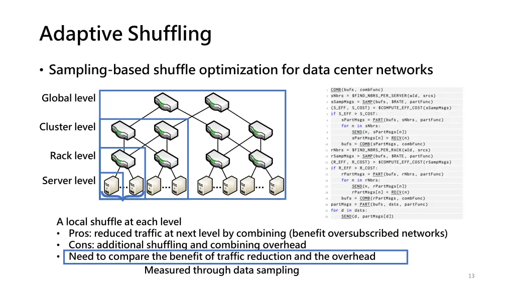 adaptive shuffling