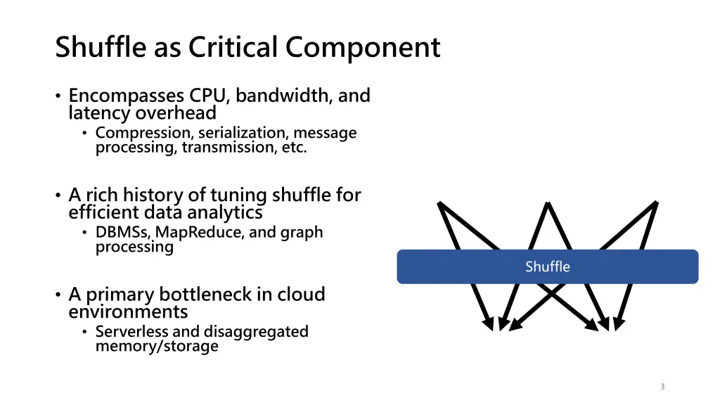 shuffle as critical component