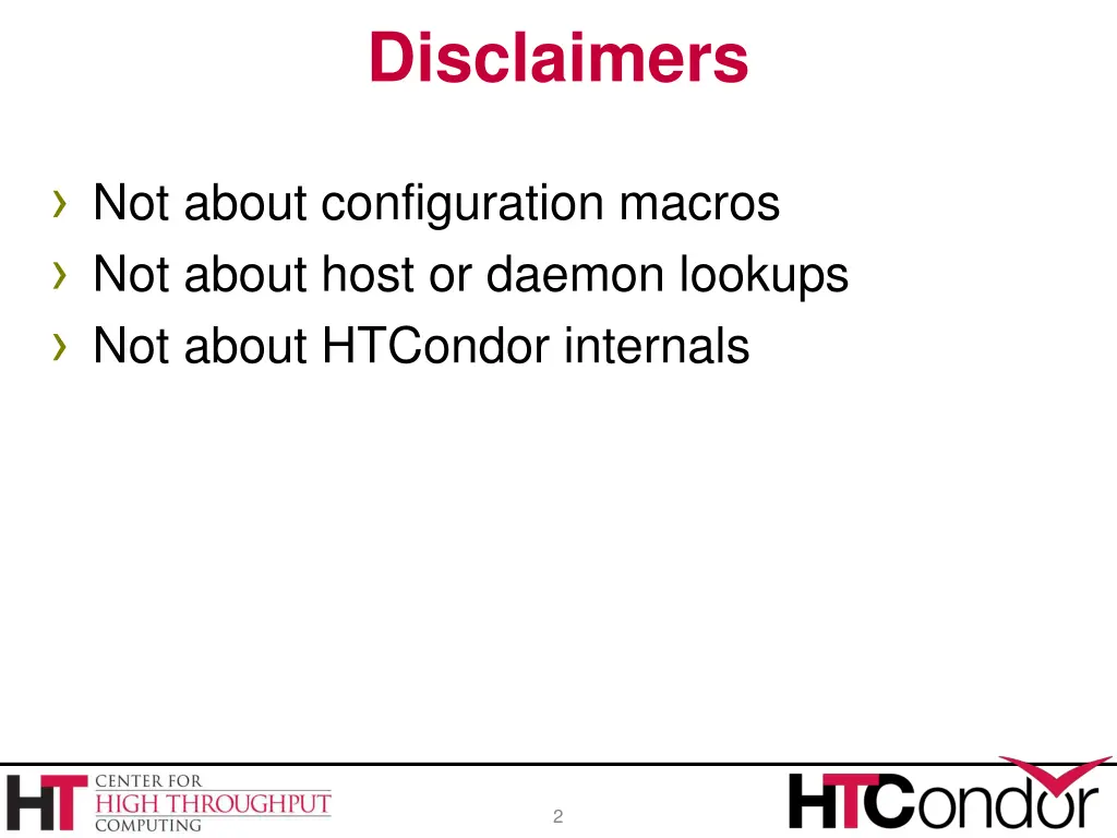 disclaimers