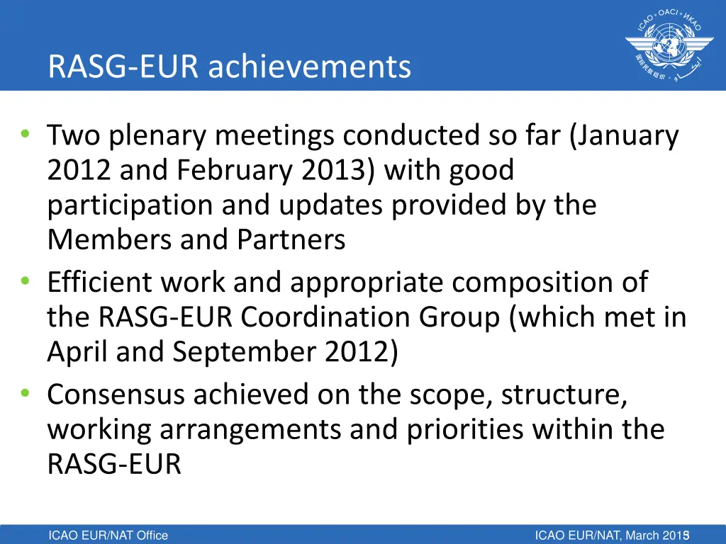 rasg eur achievements