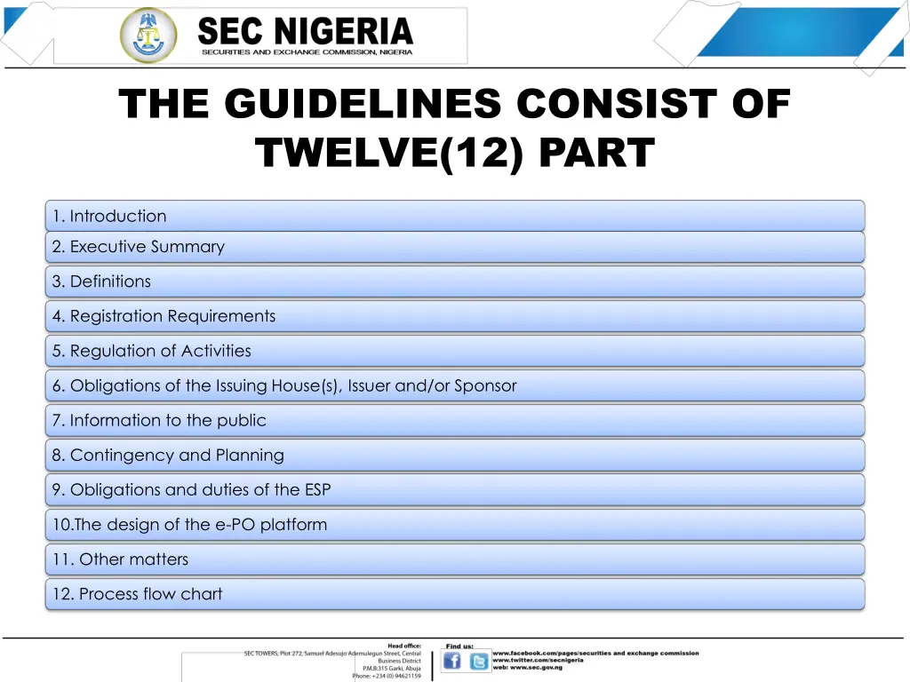 the guidelines consist of twelve 12 part