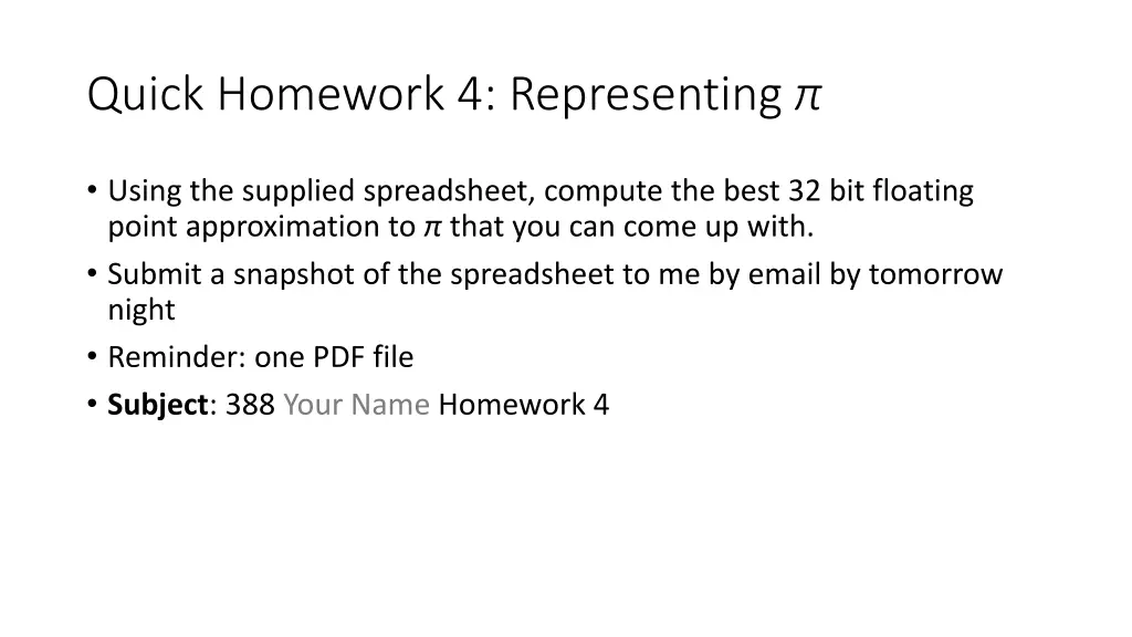 quick homework 4 representing