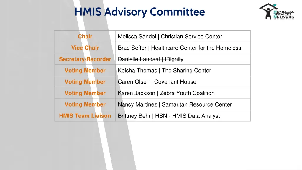 hmis advisory committee