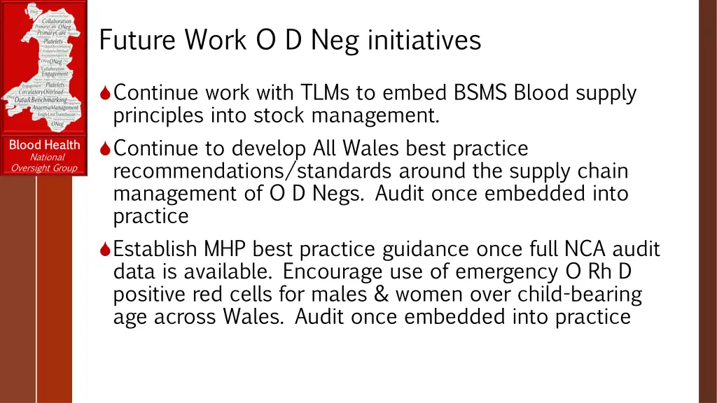 future work o d neg initiatives