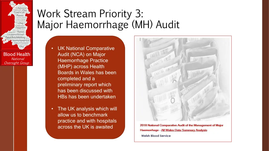 work stream priority 3 major haemorrhage mh audit