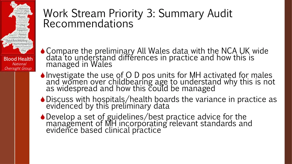 work stream priority 3 summary audit