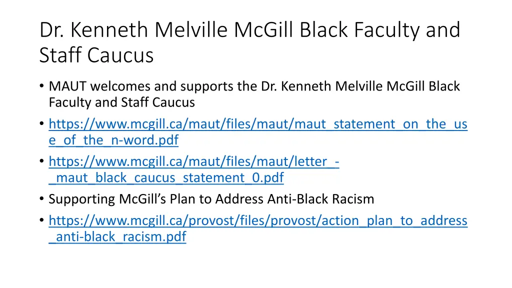 dr kenneth melville mcgill black faculty