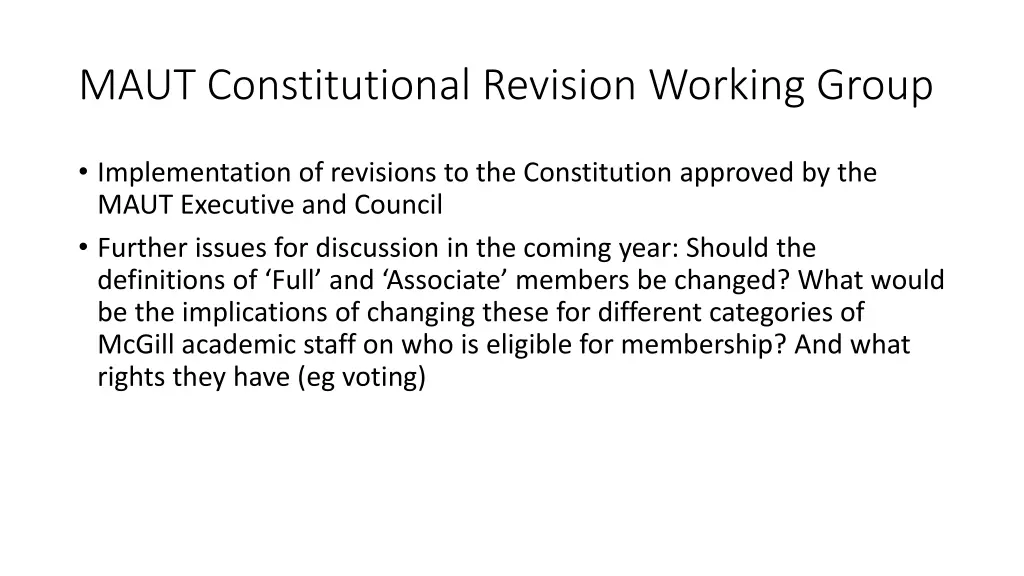 maut constitutional revision working group