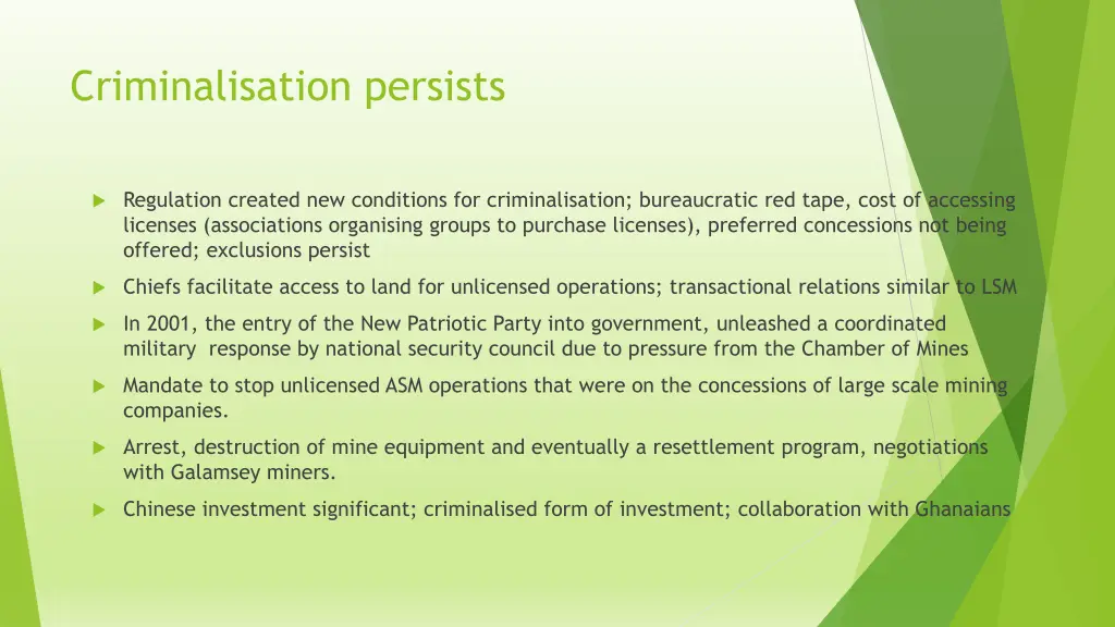 criminalisation persists
