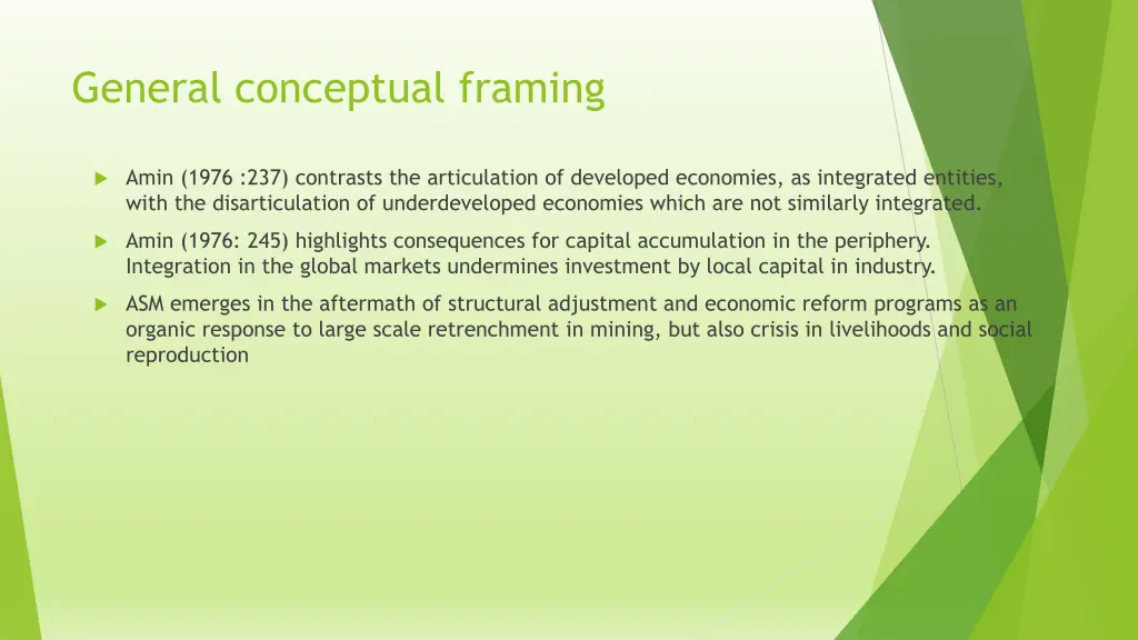 general conceptual framing