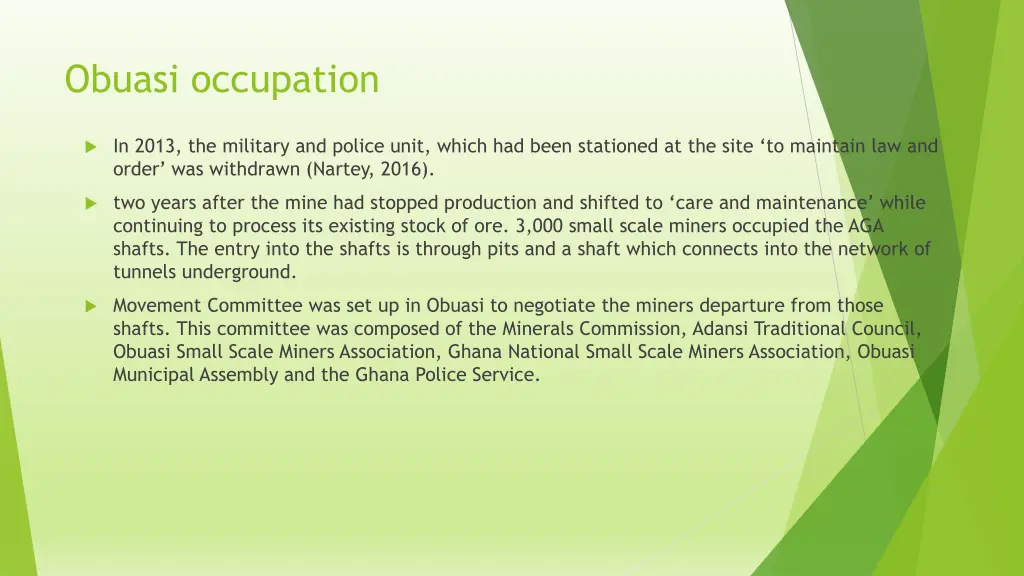 obuasi occupation