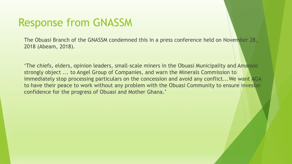response from gnassm