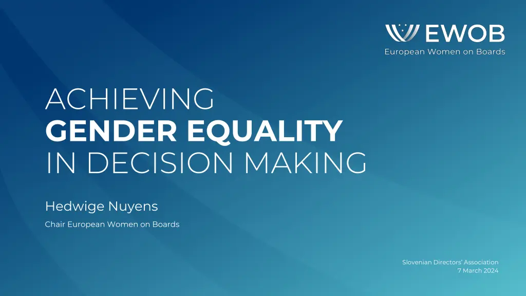 achieving gender equality in decision making