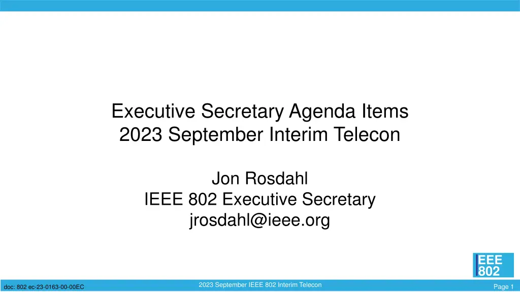 executive secretary agenda items 2023 september