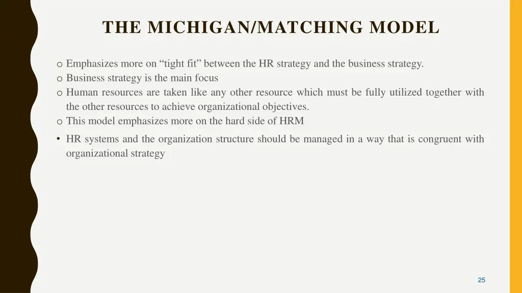 the michigan matching model