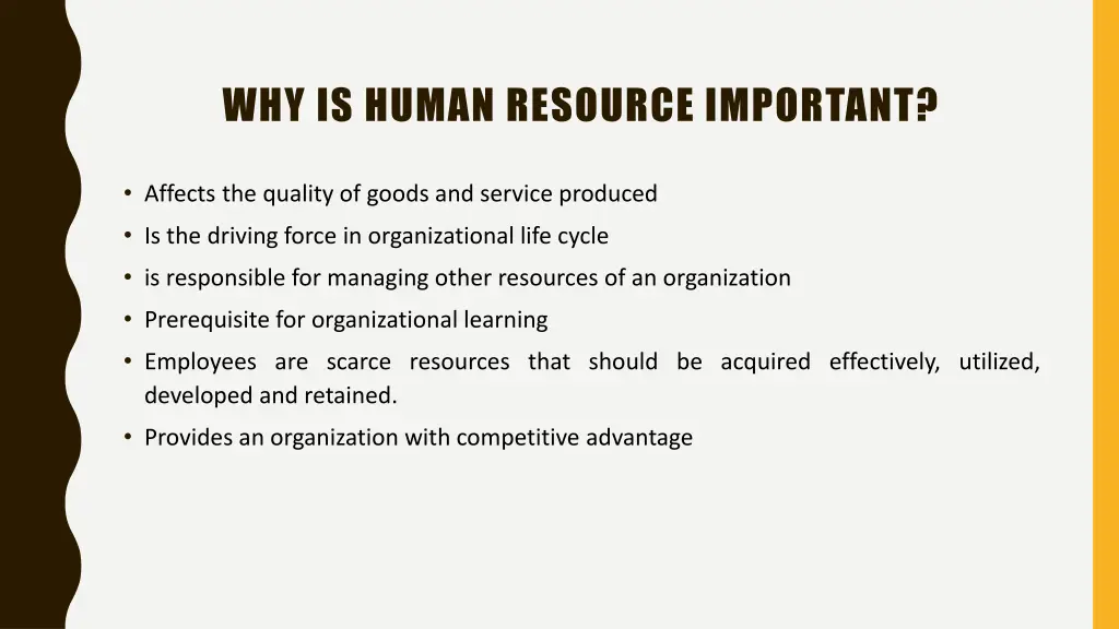 why is human resource important