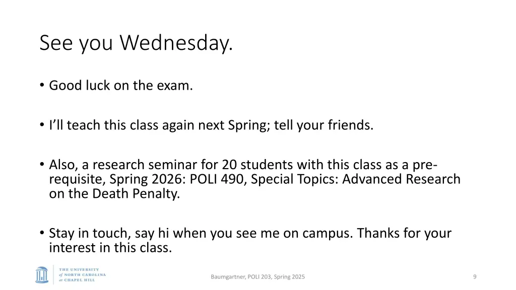 see you wednesday