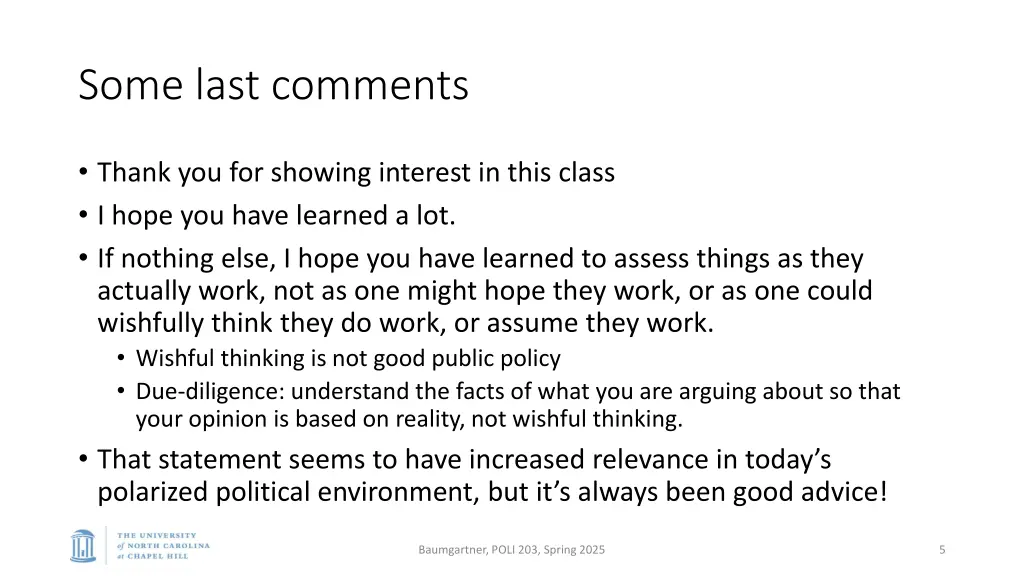 some last comments
