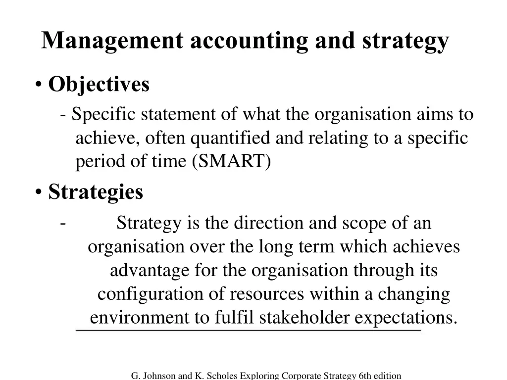 management accounting and strategy
