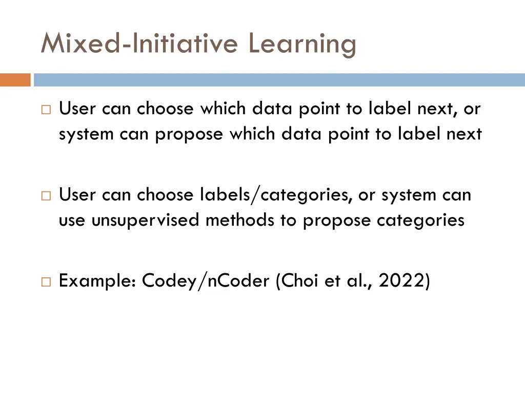 mixed initiative learning