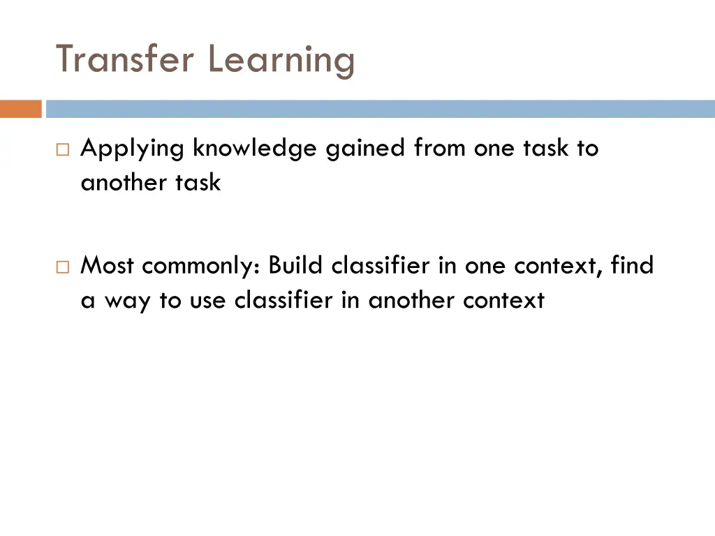transfer learning