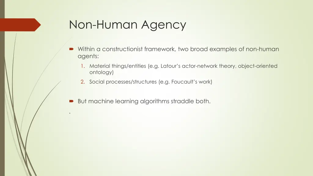 non human agency