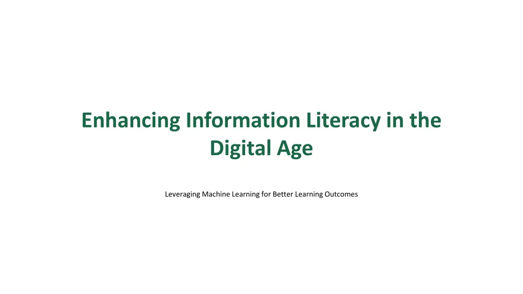 enhancing information literacy in the digital age