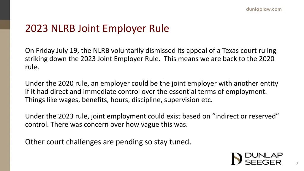 2023 nlrb joint employer rule