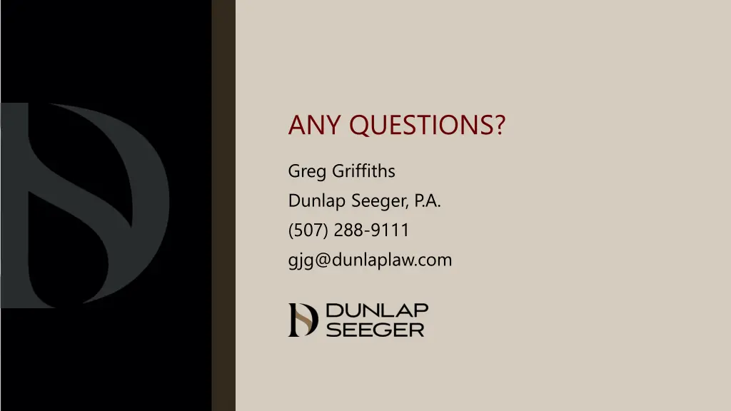 any questions