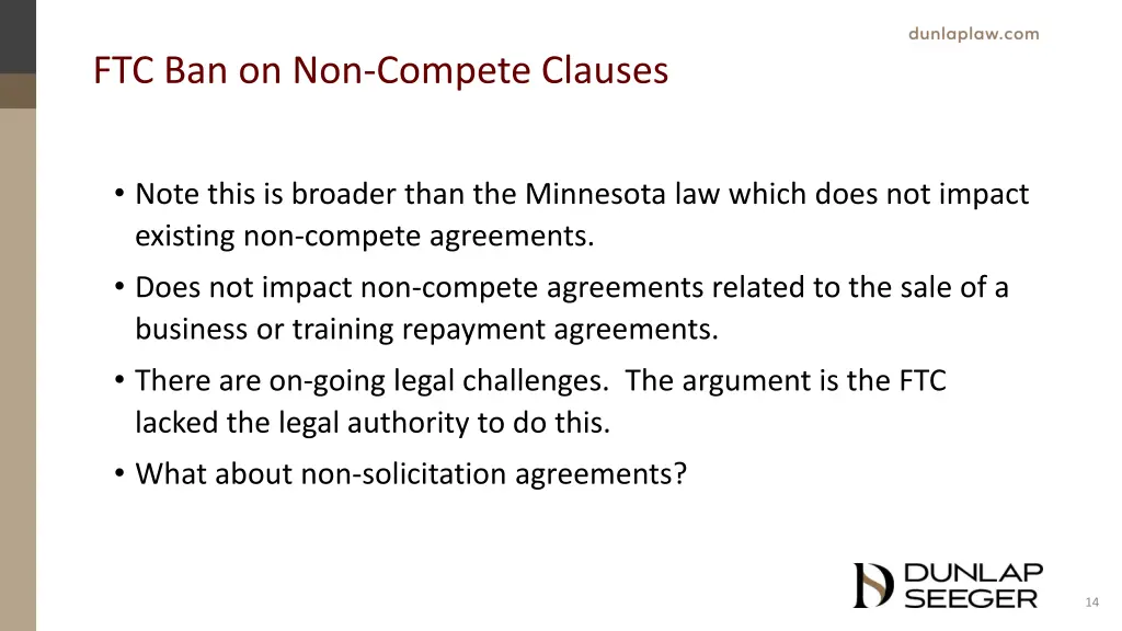 ftc ban on non compete clauses 1